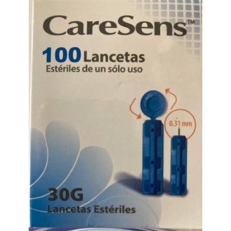LANCETAS 30G CARESENS 100 unidades