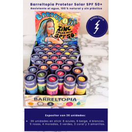 BARRELTOPIA PROTECTOR SOLAR EXPOSITOR 36 UDS.