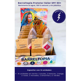 BARRELTOPIA PROTECTOR SOLAR EXPOSITOR 14 UDS