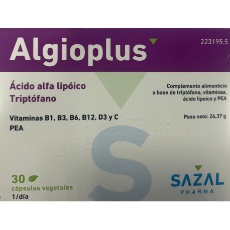 ALGIOPLUS - SAZALPHARMA - Complemento alimenticio