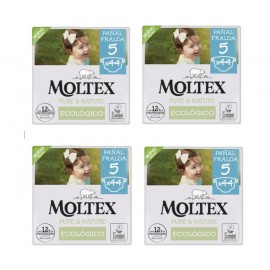 OFERTA 176 Pañales (4 BOLSAS) Moltex Pure & Nature Talla 5 (11-25kg)