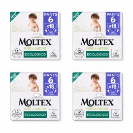OFERTA 76 PANTS Moltex Pure & Nature TALLA 6 (4 BOLSAS) - (+ de 14kg)